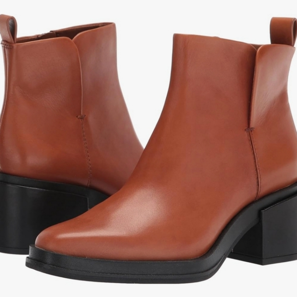 Brown Leather Bootie
